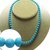 Collana unisex in autentico turchese con perle da 8 mm pietre dure naturali chakra cristalloterapia