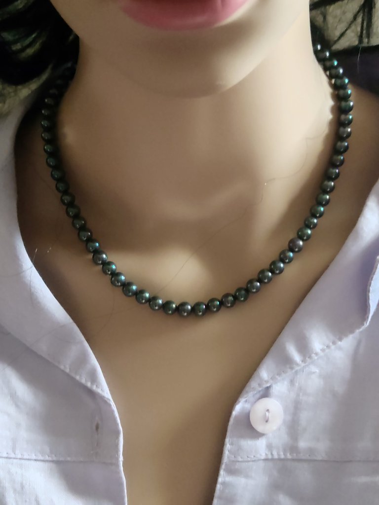 Lot De 60 Perles Rondes En Pierre Naturelle Noire Mate Pailletée