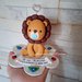 Statuina leone cake Topper battesimo compleanno 