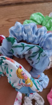 Scrunchies/ elastici in cotone fantasie miste per mamme e bambine