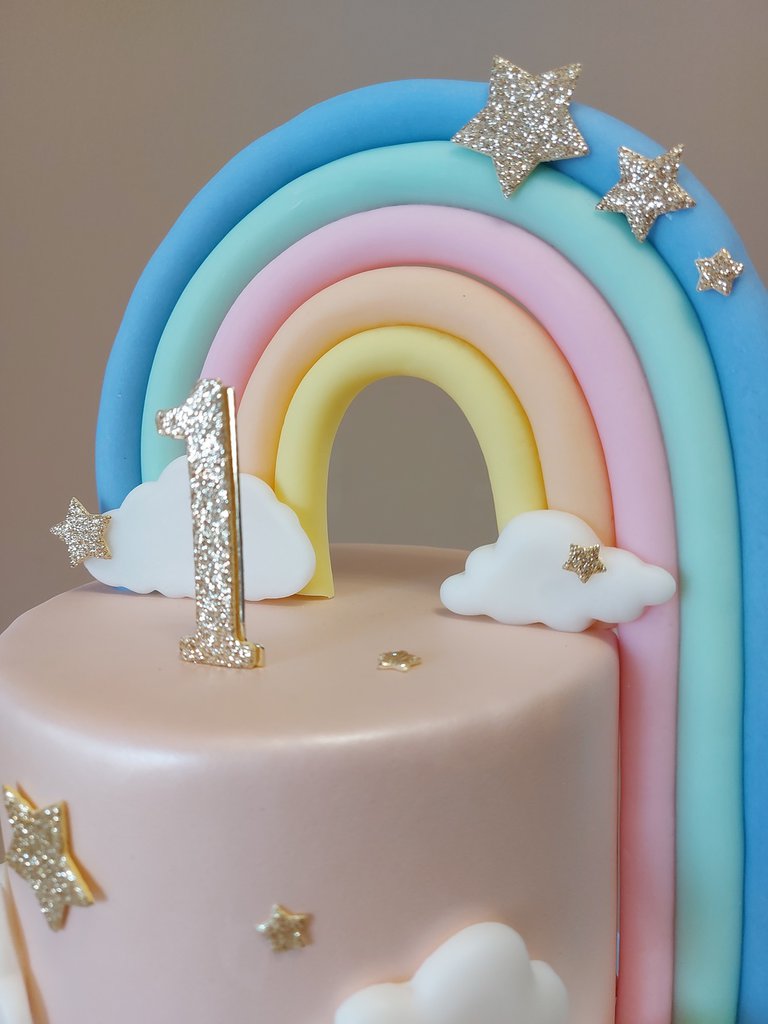 Set 22 Decorazioni Torta Cavallo Arcobaleno - Inserti Per Compleanno, Stelle, Nuvole, Ali, Per Bambini
