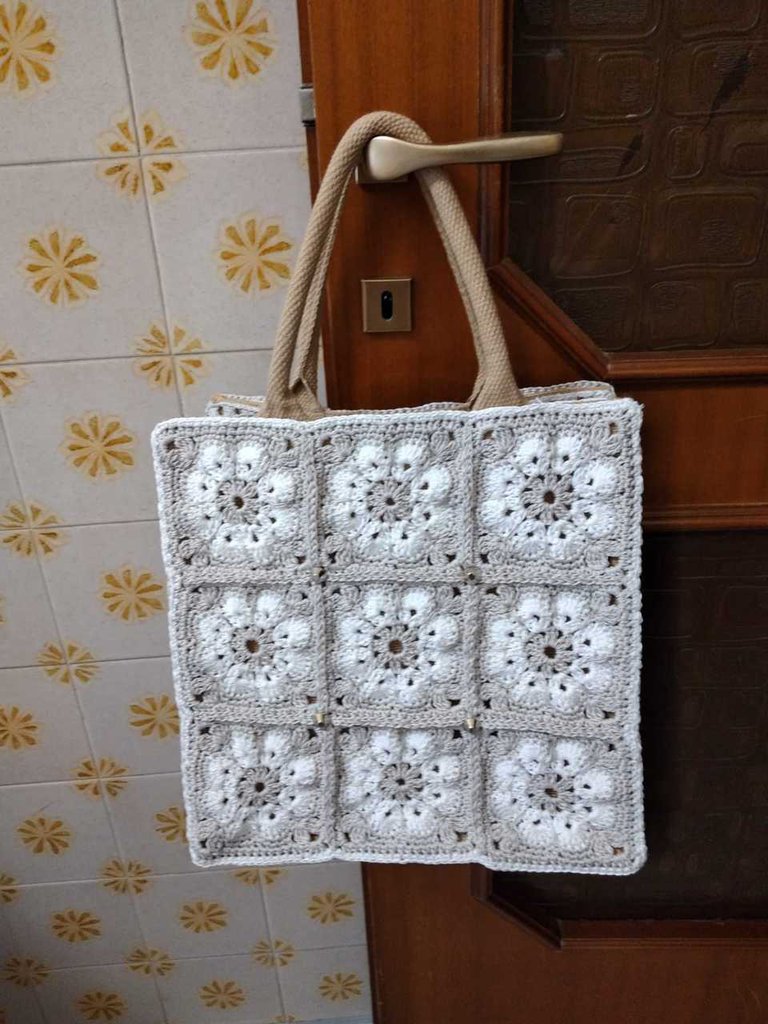 Borsa In Cotone Mandala Fatta A Mano - India - Spesa, Spiaggia, Tracolla Donna