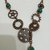 Girocollo steampunk (ingranaggi) con perle in malchite