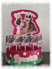 BASE + 20 LECCA LECCA  masha e orso Festa compleanno party personalizzabile
