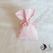 Sacchetto portaconfetti rosa in cotone confezionamento bomboniere 