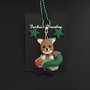 Collana con sirenetta animalosa + orecchini a lobo stelle marine fimo