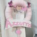 Fiocco nascita ghirlanda rosa bebè personalizzabile 