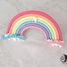 Cake topper arcobaleno con nuvole e nomi personalizzati speciale gemellini bimba e bimbo