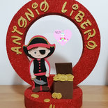DPKOW Striscione di Compleanno per Bambini Ragazzi Decorazione di Compleanno a Tema Pirata, Tessuto Lungo Compleanno Festa Striscioni Pirata Foto Props Accessori per Interni Esterni, 8.5 * 1.3 Piedi