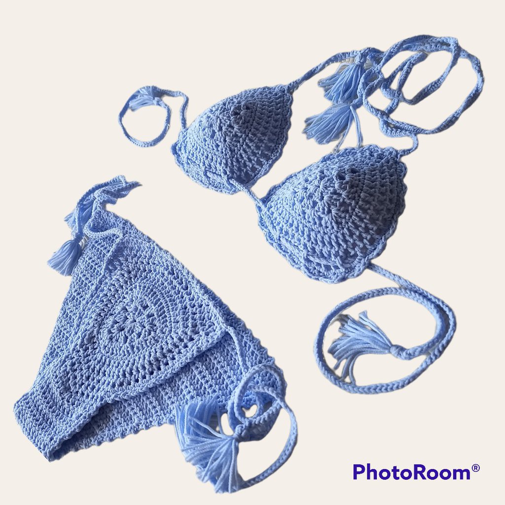 Bikini granny con pareo Donna Abbigliamento di Le Cose di Lice