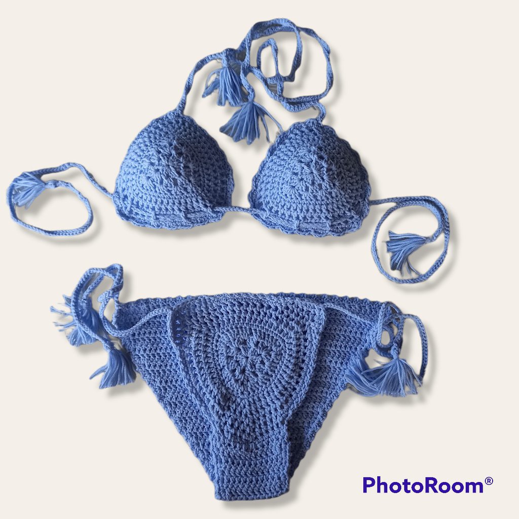 Bikini granny con pareo Donna Abbigliamento di Le Cose di Lice