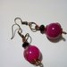 Orecchini con agate fucsia