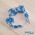 Bracciale chainmaille silver blu con perle