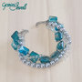 Bracciale a tre file quadrati Lampwork