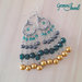 Orecchini chandelier 5 file Emerald Gold