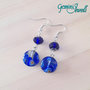 Orecchini perle lampwork blu