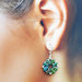 orecchini multicolore, orecchini con monachella, orecchini con perline, orecchini foglia, orecchini multiriflesso, carla orecchini