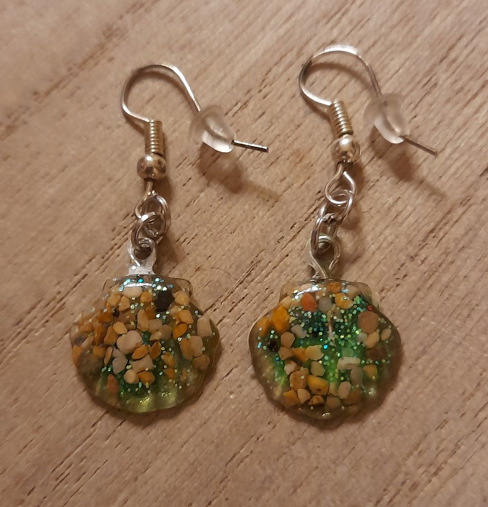 Set Di Orecchini E Collana Con Perle Di Conchiglia Bianche 8 Mm – Girocollo 18 Pollici – Fatto A Mano