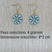 orecchini azzurri, orecchini con monachella, orecchini con perline, orecchini fiori, orecchini pendenti, carla orecchini