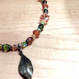 Collana Girocollo Uomo Di Cuoio Con Piccolo Pendente Di Diamanti Ne... | Su