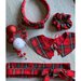 Cintura fusciacca in stoffa vita alta tartan rosso