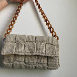 Borsa uncinetto su rete canvas - Donna - Borse - di Uncinettoesse