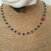 collana rosario con giada zaffiro e cuore rosso