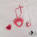 Addobbo natalizio cuore rosso con babbo natale Le Medaglie doppio cuore effetto legno personalizzabile