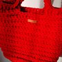 borsa uncinetto crochet bag rossa invernale