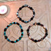 Set 3 Braccialetti con cristalli Bohemia, "Black", S