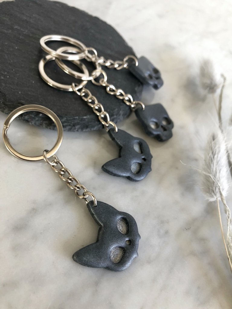 Moschettone Portachiavi Gotico A Teschio In Acciaio Inox – Originale Per Zaino E Accessori