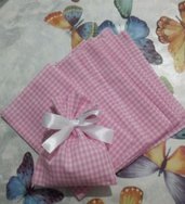 Sacchetti bomboniera vuoti colore rosa cm 11x14 con nastrino bianco - anche per lavanda cassetti - prezzo cad.