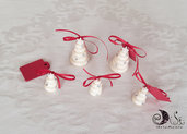 5 alberi natalizi da appendere ciondili segnaposto chiudi pacco di natale idee regalo decorazione addobbi bianco e bianco perla 