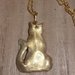 Collana con pendente gatto dorato