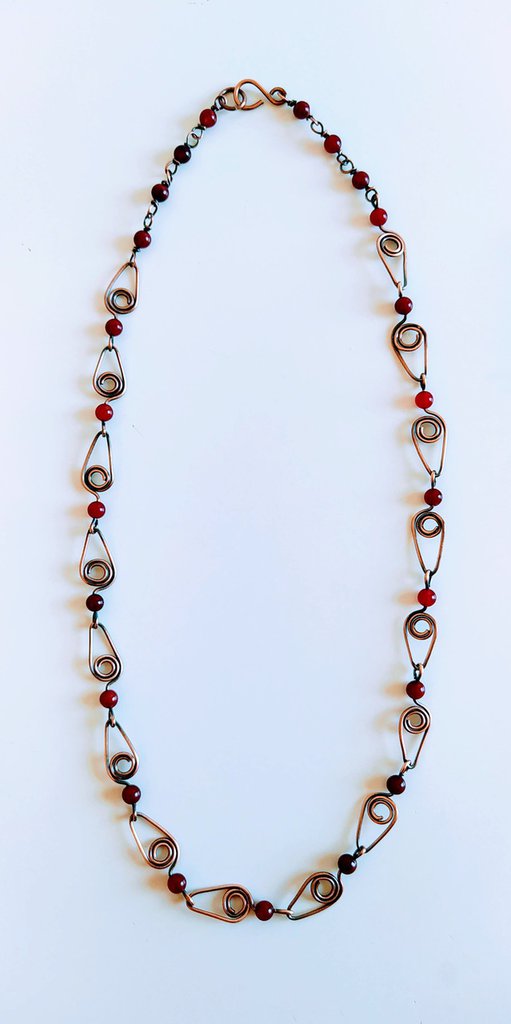 Collana Catena Serpente In Rame Puro Ossidato 100% Gioielli RJ-006 - Foto 8