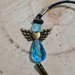 Bracciale angelo azzurro ali bronzo