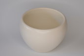 Porta vaso in terracotta bianca da decorare diam. cm 9 altezza cm 8
