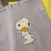 Borsina spesa ispirata Peanuts Snoopy Woodstock - dipinta a mano / colore lavanda