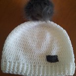 Cappello bianco lana