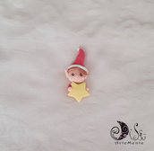 Addobbo albero di natale elfo con stella luminosa idea regalo decorazione natalizia personalizzabile