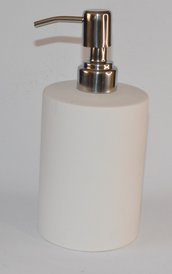 Erogatore con dispenser in terracotta bianca da decorare cm 11,5 x diametro cm 8