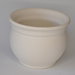 Porta vaso in terracotta bianca da decorare con bordo diam. cm 11,5 altezza cm 10