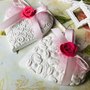 Gessetti profumati Cuori Decorativi con texture Shabby Chic