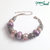 Bracciale Snake con rondelle in ceramica, Rose Violet