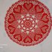 Centrino rosso grande 54 cm cuori uncinetto cotone centrotavola decorazione casa