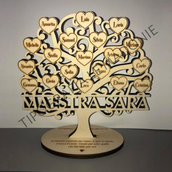 Albero della vita "MAESTRA" in legno personalizzato