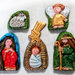 Natale - 5 figure del presepe in ceramica, scolpite e dipinte da me con colori acrilici. Edizione limitata.