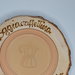 Poggiacaffettiera in legno e corteccia con piastrella in terracotta diametro cm 15