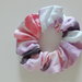 3 Scrunchies rosa elastici per capelli in tessuto
