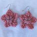 Orecchini stella rosa crochet